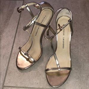 Gold Chinese laundry heels